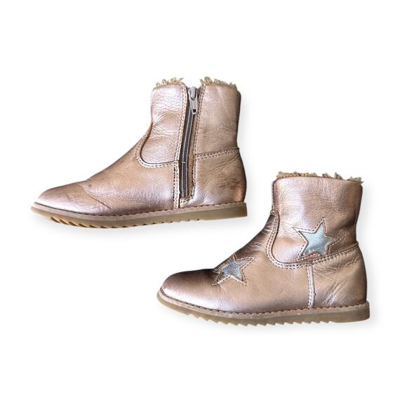 Old Soles Pink Gold Starling Leather Ankle Boots, Size 25 EU, 9 US - Picture 6 of 12